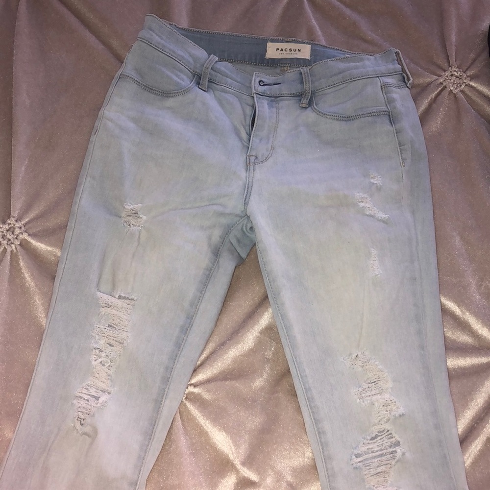 pacsun light was ripped jeans